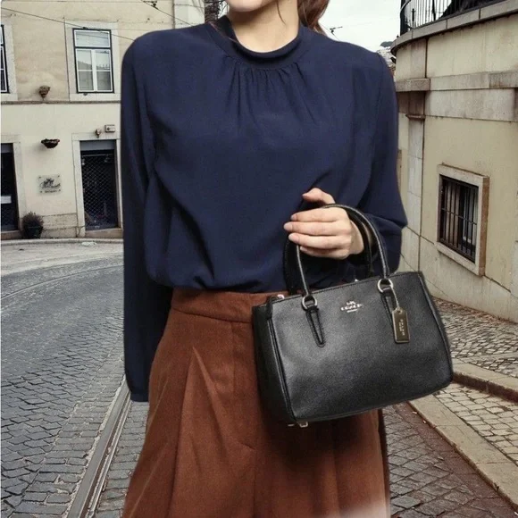 Coach Mini Surrey Carryall Black Heart  Limited Edition Leather Handbag - Picture 9 of 17